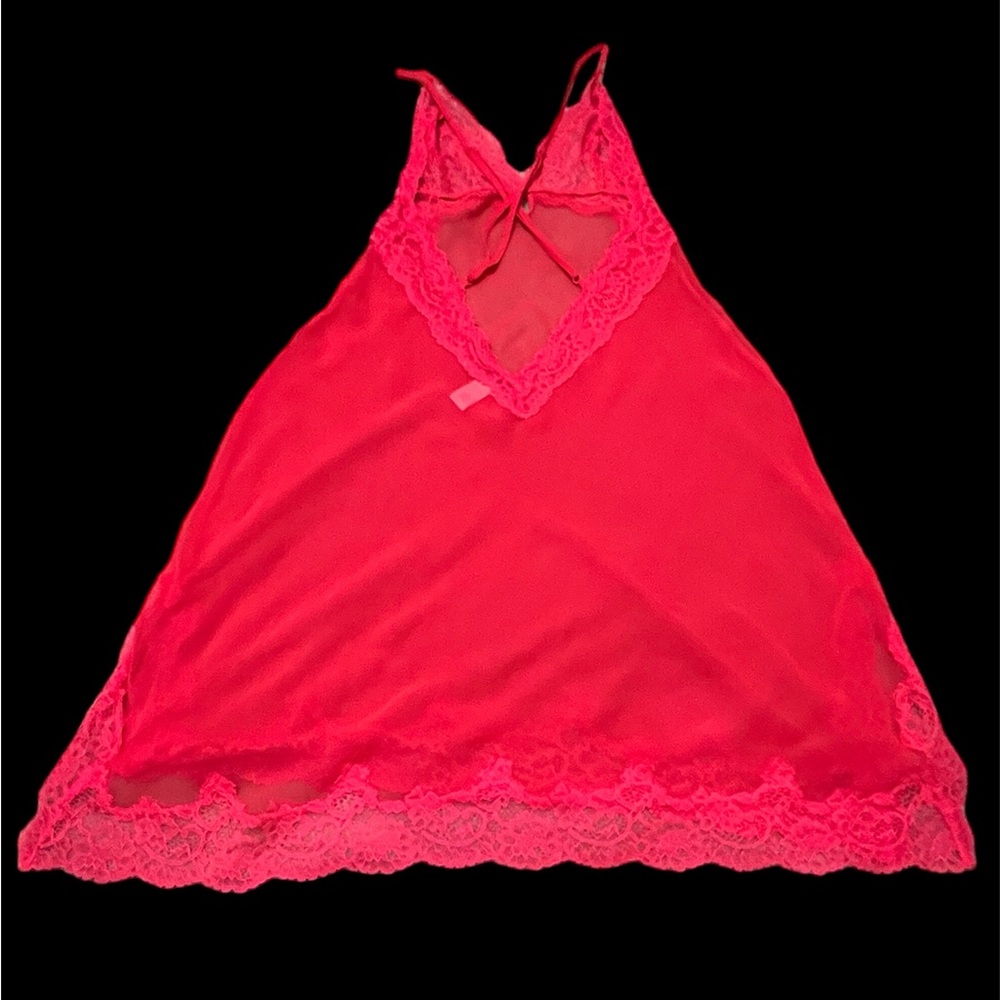 Victoria’s Secret Sexy Red Sheer Chemise Lingerie Sz S
